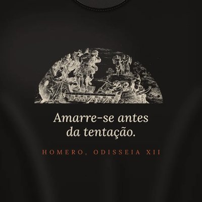 Camiseta com a arte Odisseu no mastro